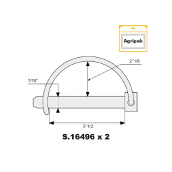 AGRIPAK STABILISER PIN 12MM