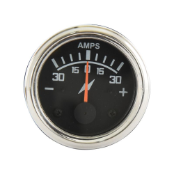 Ammeter 12/24V 30Amp. chrome