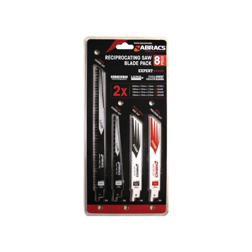 8pc RECIP BLADE MIXED PACK