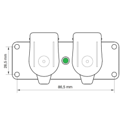 3 Pin Aux Twin Socket Adapter