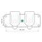 3 Pin Aux Twin Socket Adapter