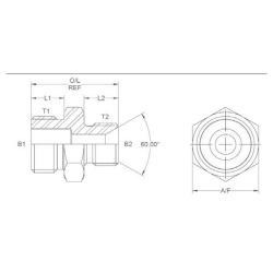 ADPT 3/8&quot;BSP M-1/2&quot;UNF M