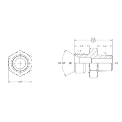 ADPT 1/4&quot;BSPP M-3/8&quot;BSPT M