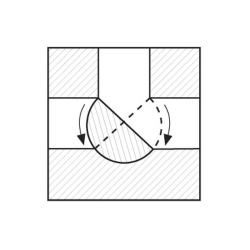 3-way valve (on flange plate)