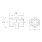 Adapter 3/4" BSP - 1.3/16" UNF ORFS outside