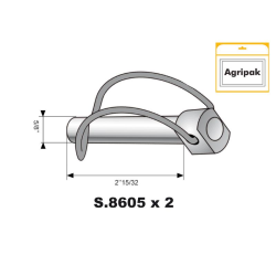 AGRIPAK STABILISER PIN 16X62MM