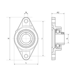 BEARING - UCFL FLANGE 203.D17