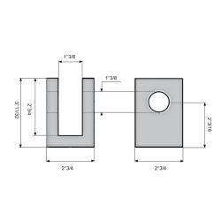 Cylinder welding fork 35mm