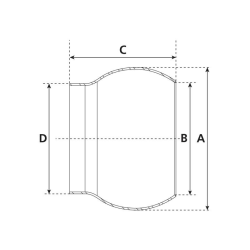 Weld-on piece 5&quot; B