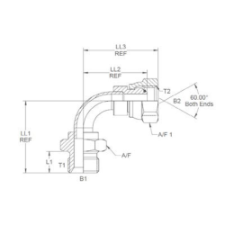 ADPT 1&quot; BSP 90* SWEPT M-F