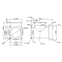 6&quot; T- PIECE MALE WITH SQUARE FLANGE