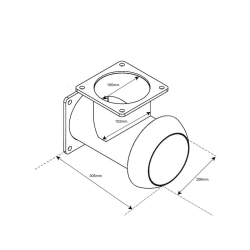 6&quot; T- PIECE MALE WITH SQUARE FLANGE