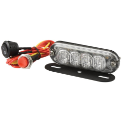 4 LED Blitzleuchte flache Bauart Rot