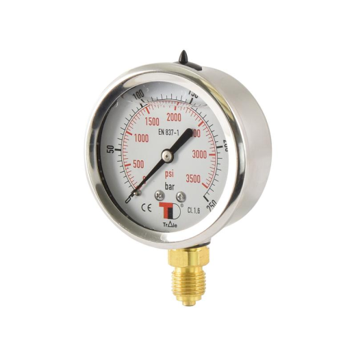 63MM PRESSURE GAUGE 0-250BAR