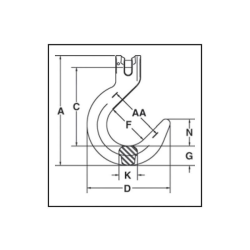 A1359 Clevis Foundry Hook 10mm