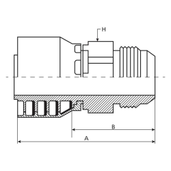 Connection pin JIC 3/4x16 DN8