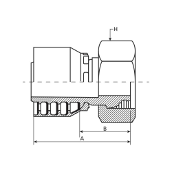 48SERIES 1/4&quot; INSERT X M14 (F)