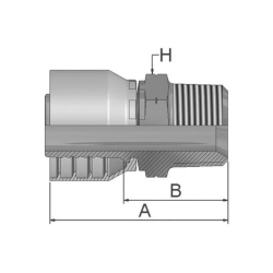 Connection pin BSP 1/4X19 DN6