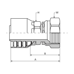 70SERIES INSERT 1/2"X1/2"JIC F