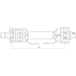 &quot;EUCV SHAFT,AW36-80,1500MM,SSL 1 3/8-6,QD 1 3/8-6&quot;