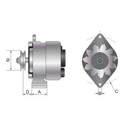 Lichtmaschine (Mahle) - 14V, 95 Ampere