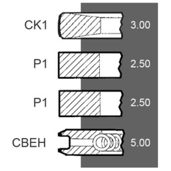 SET OF PIST. RINGS REF. NO. 04150280