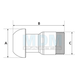 Coupling piece V-part / thread