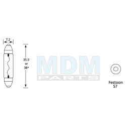 Bulb 12V 3W S7-8 PAK