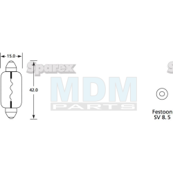 Bulb 12V 18W SV8.5-8 PAK