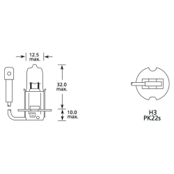 Bulb 24V 70W PK22s PAK