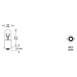 Bulb 24V 4W Ba9s PAK