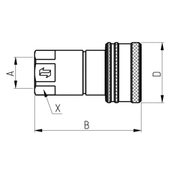 COUPLING 3/8 FM PK1 APAK