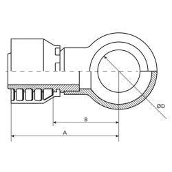 Dichtkopf 90 Grad 7/16 JIC