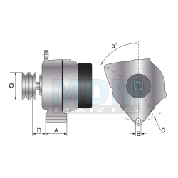 Alternator 14V 33A IA0372