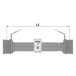 Cardan shaft protection SFT S2, SFT S4, SFT S5 Length (Lz):