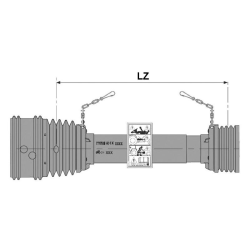 Cardan shaft protection SFT S4-80° Length (Lz): 1210mm