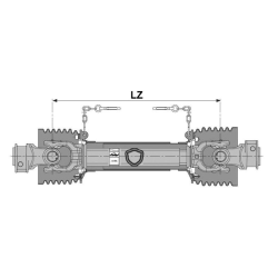 Cardan shafts complete - Length (Lz): 1210mm, 1 3/8 x 6