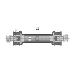 Cardan shafts complete - Length (Lz): 1210mm, 1 3/8 x 6