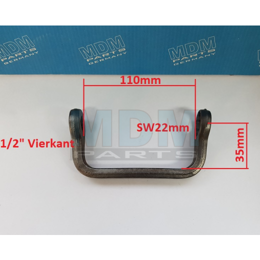 Krähenfuss, Ringschlüssel SW22mm Spezial von Smalcalda GDR gekröpft mit 1/2" Knarrenantrieb