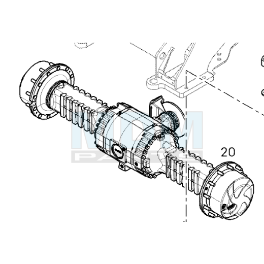 LIEBHERR PLANETENTRIEBACHSE (GEBRAUCHT 1051 Bh)  REF. NO. 13476044, EX 12852046