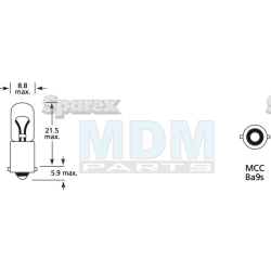 Bulb 12V 4W Ba9s