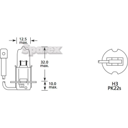 Bulb 24V 70W PK22s