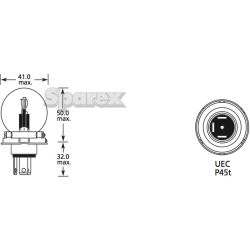 Bulb 24V 22 / 50W P45t