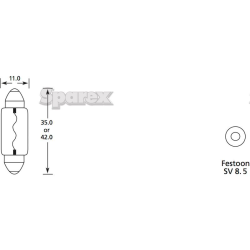 Bulb 12V 5W SV8.5