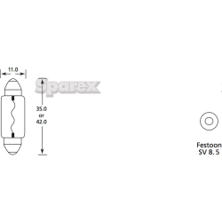 Bulb 12V 6W S8.5