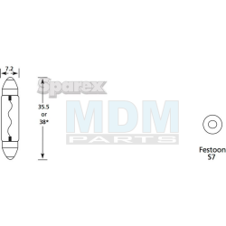 Bulb 12V 3W S7-8