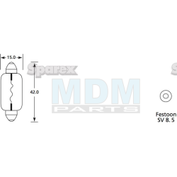 Bulb 12V 18W SV8.5-8