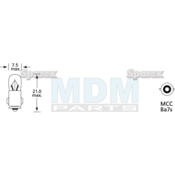 Bulb 12V 2W Ba7s PAK