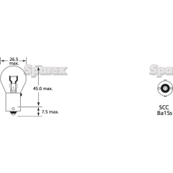 Bulb 24V 21W BA15d PAK