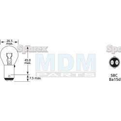 Bulb 12V 21W Ba15d PAK